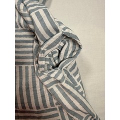 Lucca Blue White Ruffle Maxi Dress Spaghetti Straps Size LARGE Lined Pockets