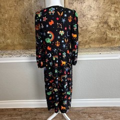 NWT Sugarhill Brighton Sidney Midi Smock Dress 8 Zodiac Rainbow Skies Black