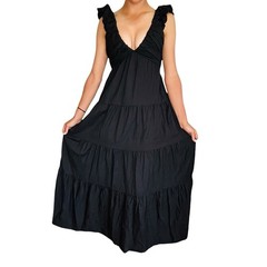 Jason Wu Babydoll Maxi Dress XS Fairy Whimsigoth Boho Linen Blend Designer