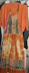 Jessica Taylor Semi Tie-dyed, Multicolored Midi Sundress &lsquo;One-size&rsquo; with Shrug