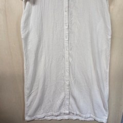 Chico&rsquo;s White Gauze Button Front Maxi Shirt Dress Size 3 US 16/18 Cotton