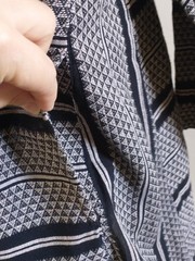 Gudrun Sjoden Geometric Boho Tribal Print Cotton Button Down Dress M Lagenlook