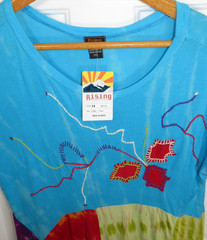 NEW Rising International Boho Patchwork Fair Trade Handmade in Nepal Dress 2XL