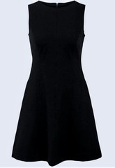 SPANX The Perfect Fit Flare Black Sleeveless Above Knee Dress Womens XS S M L XL
