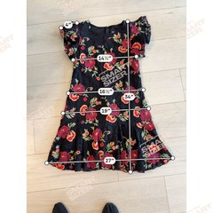 Anthropologie Eva Franco Embroidered Lace Dress Whimsgoth Dark Floral Size 12
