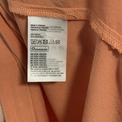 H&M Women’s V-Neck Light Coral Tunic Style Short Sleeve Dress Sz M
