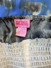 She&rsquo;s Cool Women’s Large Blue Gray Abstract Tie Dye Maxi Dress Spaghetti Strap