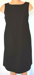 PAULA KA PARIS Black Sleeveless With Satin Trim Crash Texture Fabric Size 44