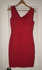 CALVIN KLEIN $128 Tiered Sleeveless Red Dress Size 6