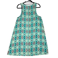 Everly Turquise Aztec Print Fit And Flare Mini Dress Womens Size Medium