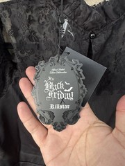 Killstar It&rsquo;s Black Friday Isabeau Curse Maxi Dress Womens Neck Long Sleeve XL