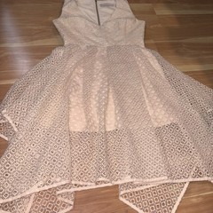 Keepsake The Label $275 Last Dance Eyelet In Soft Peach A Line Dress Size Large
