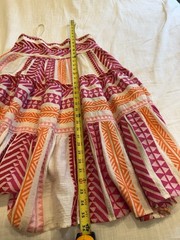 Devotion Twins Square Neck Strap Dress Small Pink Orange Tier Sundress Anthro