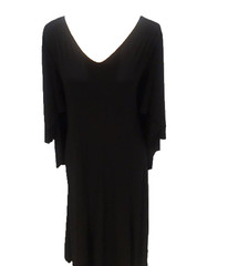 Antthony Design Originals Black Knit Capelet Midi Dress ( LARGE ) NWT $99.00