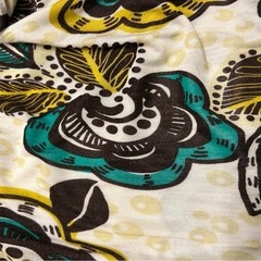 Alyn Paige New York Halter Maxi Dress Floral Boho Teal Brown Yellow Size L