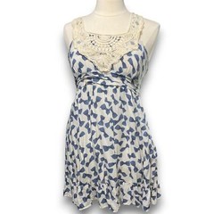 Forever 21 Tie-Back Bow Print Mini Dress