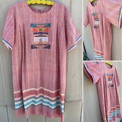 Vintage Peasant Dress Mexican Aztec Guatemala Latin South America Boho Hippie
