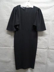 Homeyee Dress Womens Large Flutter Sleeve Pencil Sheath Cocktail Formal Midi