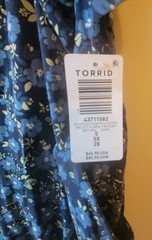 Torrid Plus size 5x 5 28 Super Soft Mini Cinched Front Flutter Dress Ballet