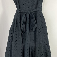 Evan-Picone Dress Women&rsquo;s Size 10 Sleeveless A-Line Faux Wrap V Neck Black Lace