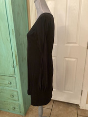 MISSLOOK, BLACK, STRETCHY, SLIT LONG SLEEVE, DRESS, MEDIUM