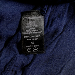 ASTR the Label Womens Linen Blend Marlena Slip Dress Size XS Blue Eyelet Lined