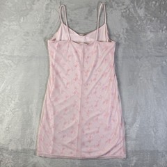 Y2k M Collection Baby Pink Floral Mini Slip Dress Embroidered Embellished
