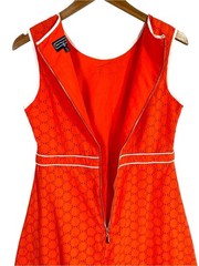 Duffield Lane Orange Eyelet Sleeveless Dress Size XS