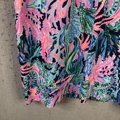 Lilly Pulitzer Dress Womens Medium Multicolor Pima Cotton Sea Life 3/4 Sleeve