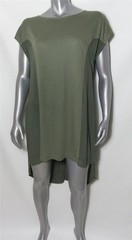 T.La Green S Cap Sleeve Unlined Thin Knit Casual Shift Dress