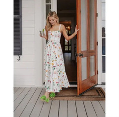 Antonio Melani X Style By Simkins Maybry Floral Fit Flare Tea Sun Dress 12