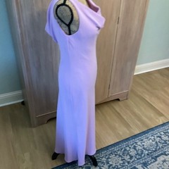 Vintage Y2K 1990s Jones NY Purple lavender pastel maxi dress gown evening slip