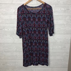 Market & Spruce Women&rsquo;s Printed Sheath Dress Elbow Sleeve Casual Size Small