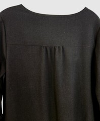 Merona Long Sleeve Black Mini Shirt Dress Women&rsquo;s Small V-Neck Shift Button Cuff