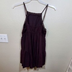 American eagle purple crocheted lace sun dress