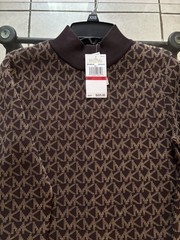 Michael Kors Brown and Beige Logo Sweater Dress. Extra Small NWT Women&rsquo;s
