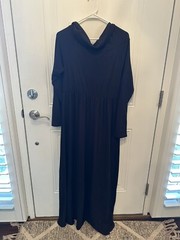 NWT Mother Bee Large Maternity Off/ Over The Shoulder in Black Jersey Maxi Dress
