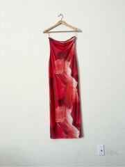 Revolve More to Come SMALL Jamila strapless maxi dress in Red Multi