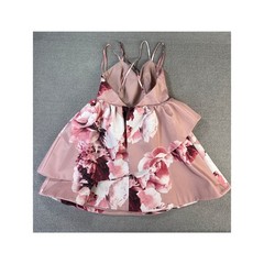 Keepsake the Label Last Stand Dress Womens Medium Mini Hoco Blush Floral New