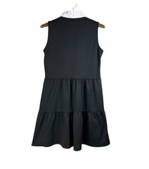 Nautica Jeans Women&rsquo;s Tiered Collar Sleeveless Mini Dress Black Size S Preppy