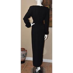 GRETA Asymmetric Formal Evening Party Long Sleeve Rhinestone Column Gown Dress