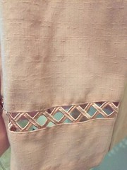 Leslie Fay Button-down Dresses, SZ 10 Pink, Open X-trim on sleeves & Hem Vintage
