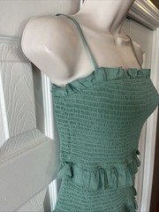 Juniors Blue Blush Green Sleeveless Dress Size Small
