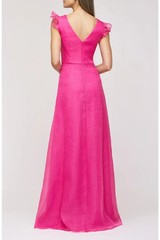 JS Collections Berry Julie Organza Ruffle Gown Size 10 $298