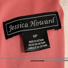 Jessica Howard Dress Womens Size 6 Petite Zip Back Midi Light Coral New W Tags