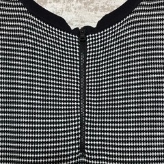 Alice + Olivia Kamilah Herringbone Knit Skater Dress in Black/White
