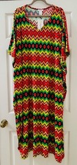 1X/2X/3X New Black Red Green Orange Kaftan Knit Beach Cover Dress Nightgown