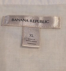 BANANA REPUBLIC Women&rsquo;s White Ramie Popover Shirt Dress W/ Camisole slip XL