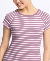 NWT Gilli Size Large Fitted Bodycon T Shirt Maxi Dress Purple Striped Stitchfix