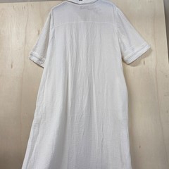 Chico&rsquo;s White Gauze Button Front Maxi Shirt Dress Size 3 US 16/18 Cotton